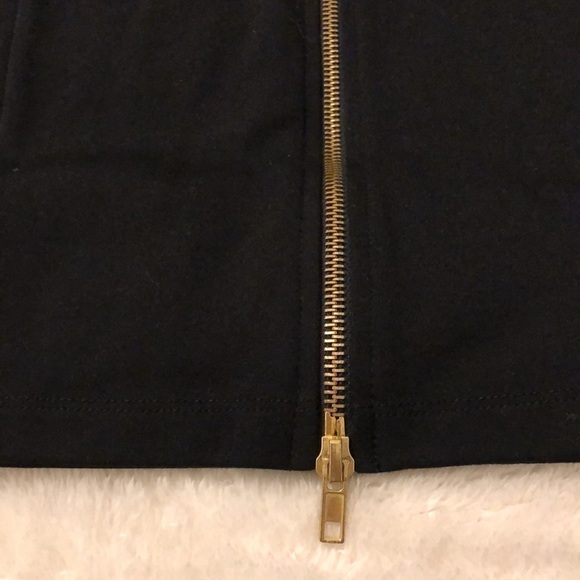 Felicity and Coco NEW Black Zip Up Midi Sheath Dress Size Extra Small - Picture 9 of 11